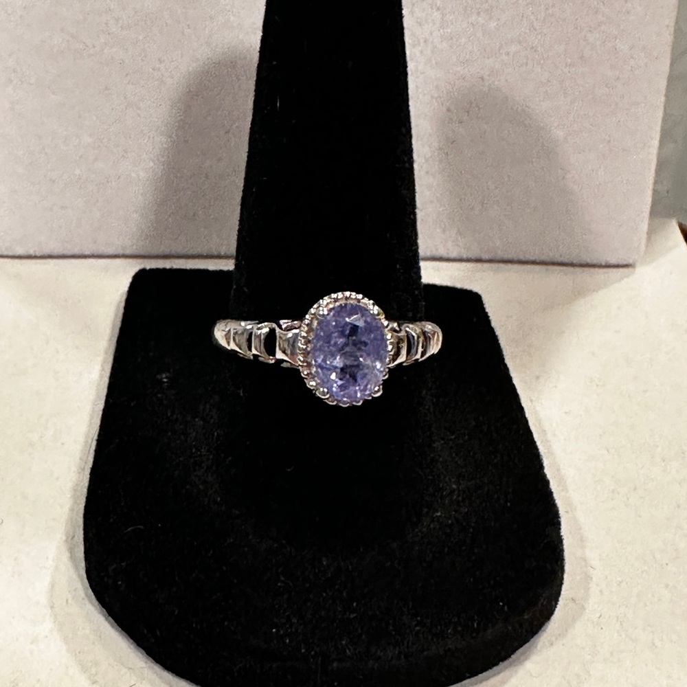Sterling Silver Natural Tanzanite Ring
